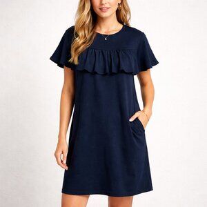 Papu Organic Cotton Black Ruffle Dress